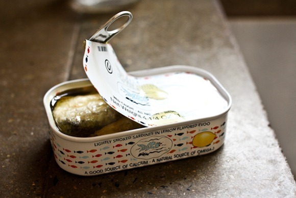 smoked sardines fish in a tin