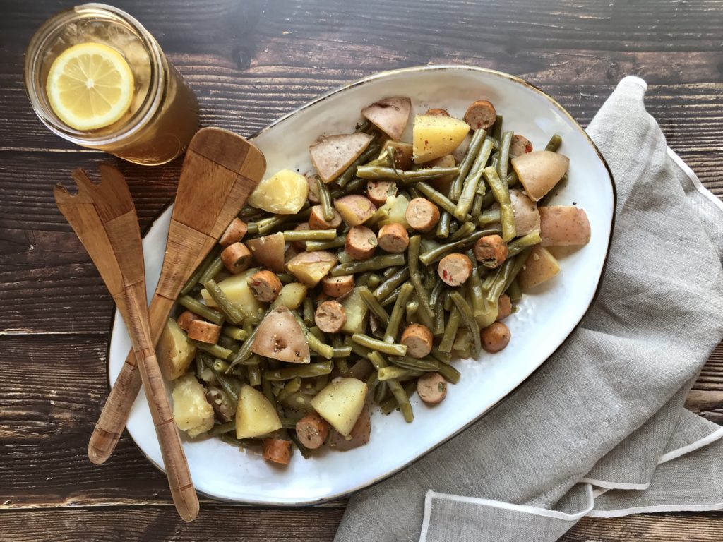 How to crockpot ham green beans and potatoes?