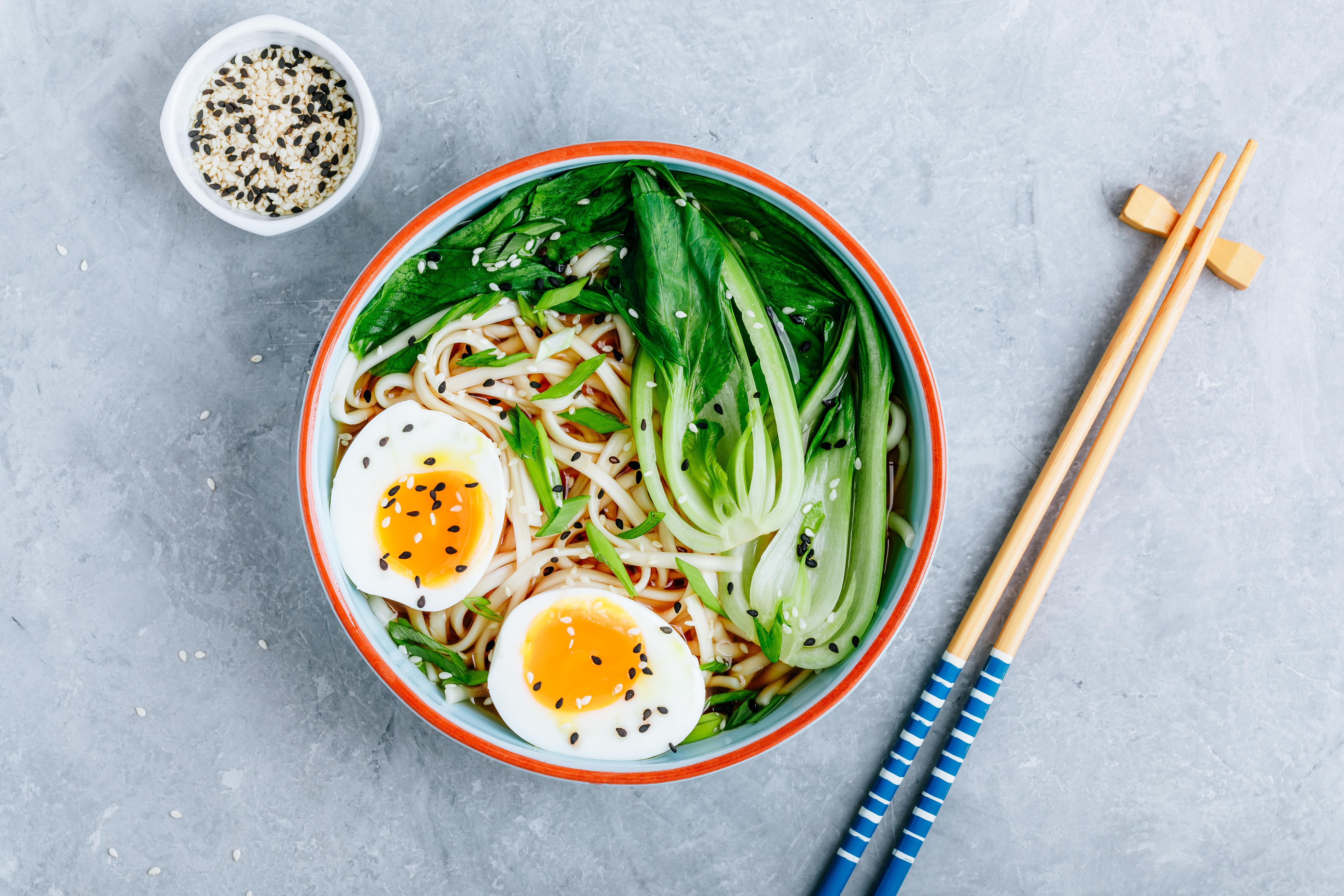 Miso Ramen Soup With Pakchoi And Poached Egg Recipe - Japan Centre