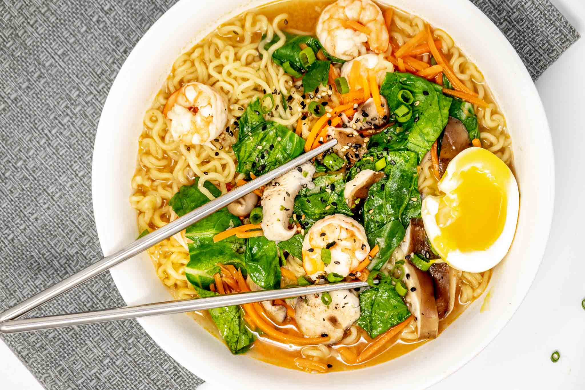 Spicy Ramen Recipe with Soft-Boiled Egg - I Believe I Can Fry