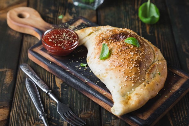 Whole Calzone with Dipping Sauce